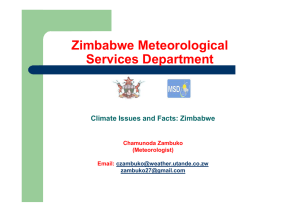 Zimbabwe Meteorological Services Department Climate Issues and Facts: Zimbabwe Chamunoda Zambuko