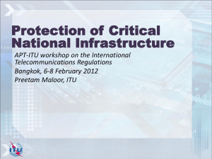 Protection of Critical National Infrastructure