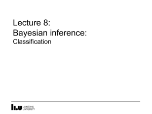 Lecture 8: Bayesian inference: Classification