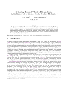 Estimating Terminal Velocity of Rough Cracks Arash Yavari Hamed Khezrzadeh