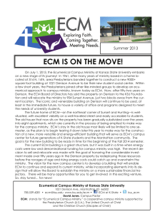 ECM IS ON THE MOVE! Summer 2013