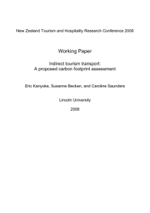 Working Paper Indirect tourism transport: A proposed carbon footprint assessment