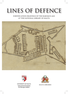 LINES OF DEFENCE FORTIFICATION DRAWINGS OF THE BAROQUE AGE MALTA LIBRARIES