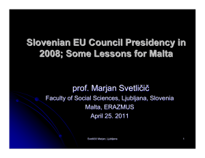 Slovenian EU Council Presidency in