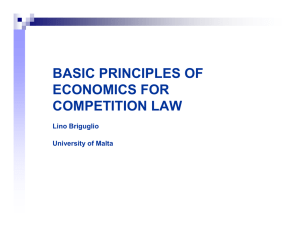 Click to edit Master title style BASIC PRINCIPLES OF ECONOMICS FOR COMPETITION LAW