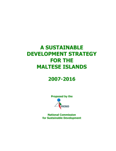 A SUSTAINABLE DEVELOPMENT STRATEGY FOR THE MALTESE ISLANDS