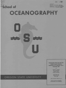 OCEANOGRAPHY of A3School OREGON STATE UNIVERSITY