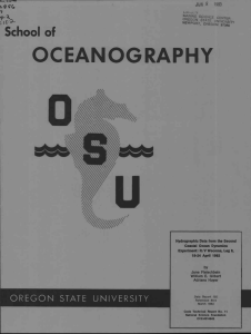 OCEANOGRAPHY //' School of tc'D-