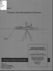 Oceanic and Atmospheric Sciences ege of I