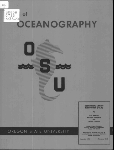 OCEANOGRAPHY OREGON STATE UNIVERSITY 0735 of