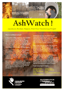 AshWatch ! Goulburn Broken Region Post Fire Monitoring Project