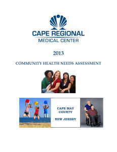 2013  COMMUNITY HEALTH NEEDS ASSESSMENT CAPE MAY