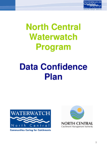 North Central Waterwatch Program Data Confidence