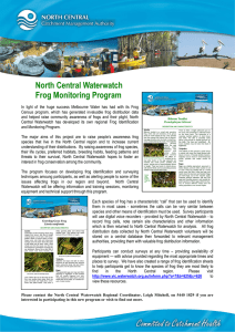 North Central Waterwatch Frog Monitoring Program