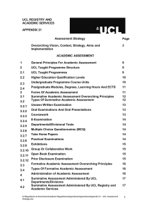 UCL REGISTRY AND ACADEMIC SERVICES  APPENDIX 21