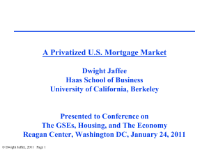 A Privatized U.S. Mortgage Market