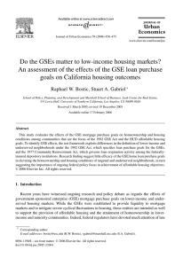 Do the GSEs matter to low-income housing markets?