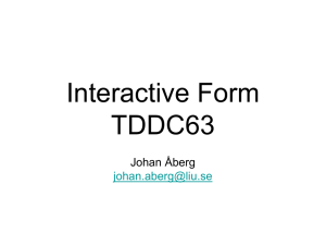 Interactive Form TDDC63 Johan Åberg