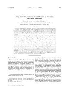 Eddy–Mean Flow Interaction in Zonal Oceanic Jet Flow along 2019 D