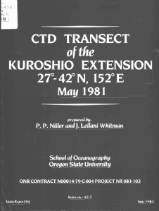 of the CTD TRANSECT KUROSHIO EXTENSION 27°0 42°N, 152°E