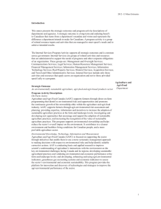 Introduction  This annex presents the strategic outcomes and program activity descriptions... departments and agencies. A strategic outcome is a long-term and...