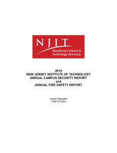 2015 NEW JERSEY INSTITUTE OF TECHNOLOGY ANNUAL CAMPUS SECURITY REPORT and