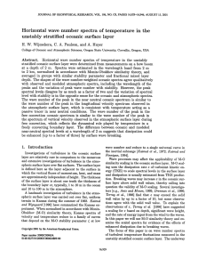 Horizontal  wave  number  spectra  of ... unstably  stratified  oceanic  surface  layer