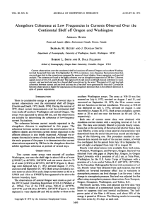 Alongshore Coherence at  Low  Frequencies in  Currents... Continental Shelf off Oregon and Washington