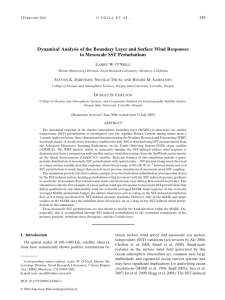 Dynamical Analysis of the Boundary Layer and Surface Wind Responses 559 L