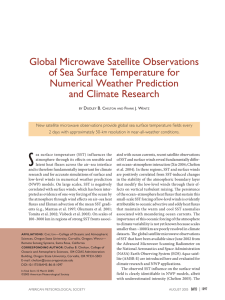 Global Microwave Satellite Observations of Sea Surface Temperature for Numerical Weather Prediction
