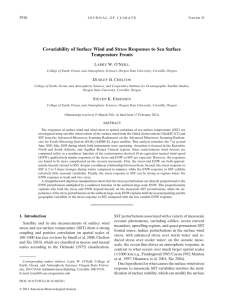 Covariability of Surface Wind and Stress Responses to Sea Surface 5916 L