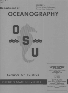 OCEANOGRAPHY of 1&#34;. ..z.1