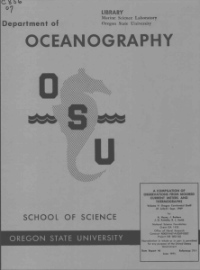 OCEANOGRAPHY 7 Department of