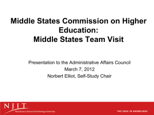Middle States Commission on Higher Education: Middle States Team Visit