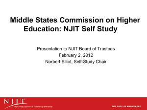 Middle States Commission on Higher Education: NJIT Self Study