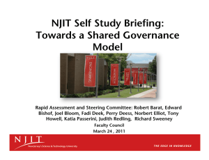 NJIT Self Study Briefing: Towards a Shared Governance Model