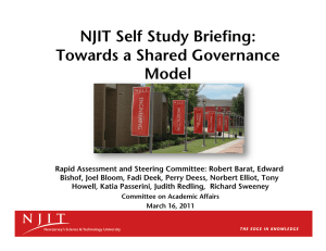 NJIT Self Study Briefing: Towards a Shared Governance Model