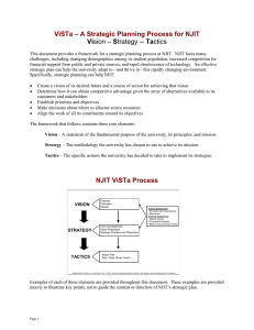 ViSTa – A Strategic Planning Process for NJIT Vi