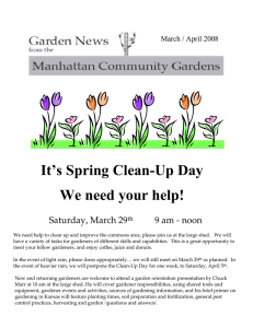 It’s Spring Clean-Up Day We need your help! Saturday, March 29