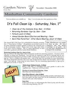 It’s Fall Clean Up - Saturday, Nov. 1  st