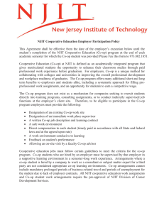 NJIT Cooperative Education Employer Participation Policy