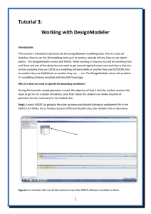 Tutorial 3: Working with DesignModeler