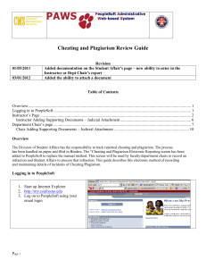 Cheating and Plagiarism Review Guide