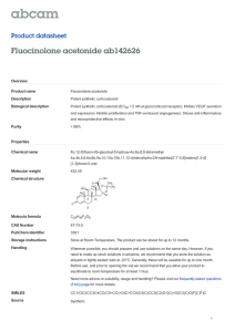 Fluocinolone acetonide ab142626 Product datasheet Overview Product name