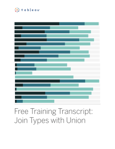 Free Training Transcript: Join Types with Union