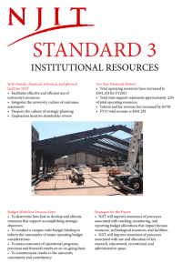 STANDARD 3 INSTITUTIONAL RESOURCES