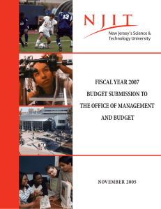 FISCAL YEAR 2007 BUDGET SUBMISSION TO THE OFFICE OF MANAGEMENT AND BUDGET