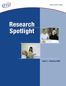 Research Spotlight Issue 2 – February 2009