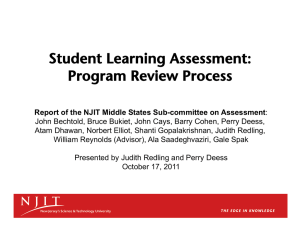 Student Learning Assessment: Program Review Process