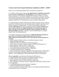 Contract and Grant Proposal Submission Guidelines in B&amp;PS – 4/28/09